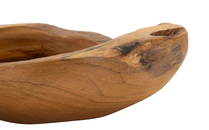 Svuotatasche Erusi Ø20x6 cm in Teak Riciclato