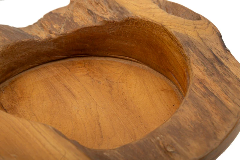 Svuotatasche Erusi Ø20x6 cm in Teak Riciclato