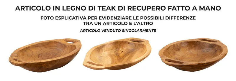Svuotatasche Wan 37x26,5x7 cm in Teak Riciclato