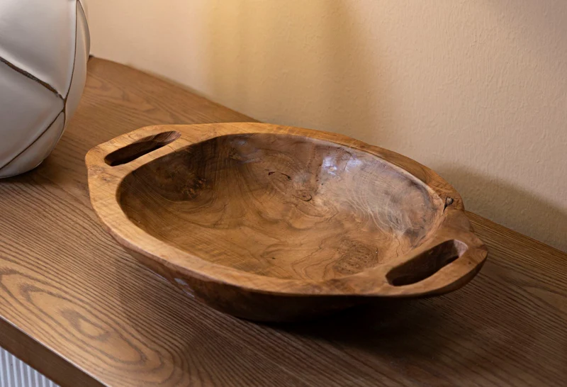 Svuotatasche Wan 37x26,5x7 cm in Teak Riciclato