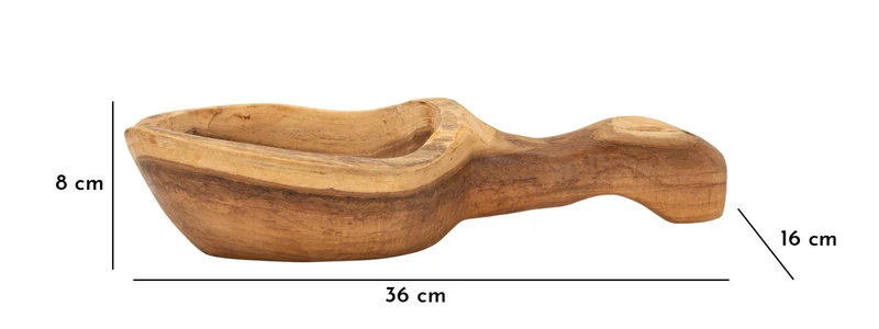 Svuotatasche Spoon 36x16x8 cm in Teak Riciclato