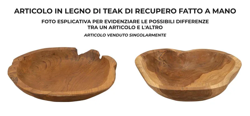 Svuotatasche Tipisan 43x38x7 cm in Teak Riciclato