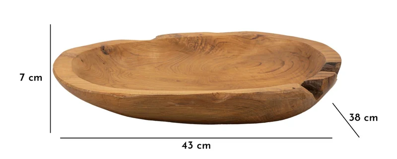 Svuotatasche Tipisan 43x38x7 cm in Teak Riciclato