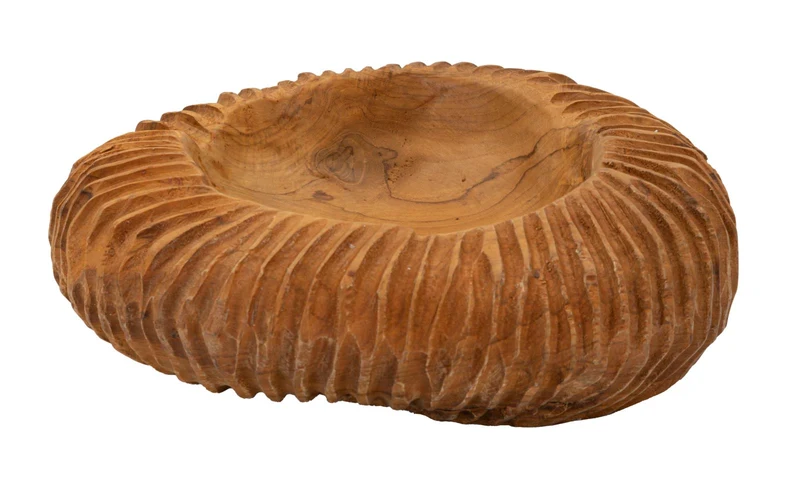 Svuotatasche Garit Ø32x11 cm in Teak Riciclato