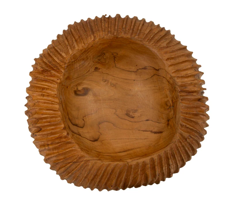 Svuotatasche Garit Ø32x11 cm in Teak Riciclato
