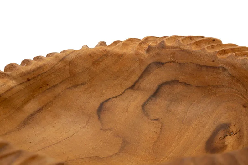 Svuotatasche Garit Ø32x11 cm in Teak Riciclato