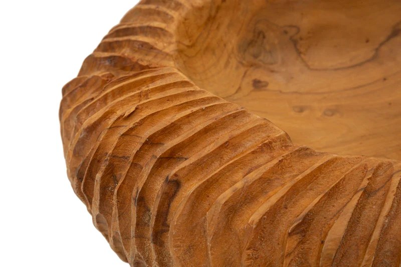 Svuotatasche Garit Ø32x11 cm in Teak Riciclato