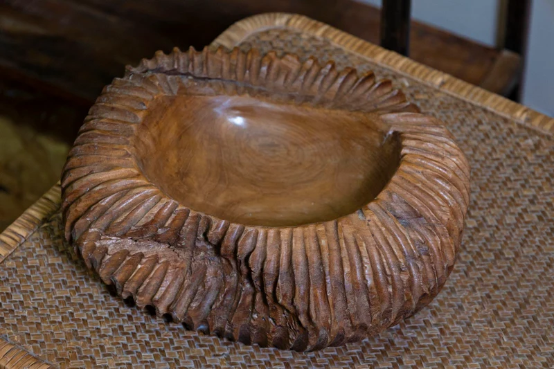 Svuotatasche Garit Ø32x11 cm in Teak Riciclato