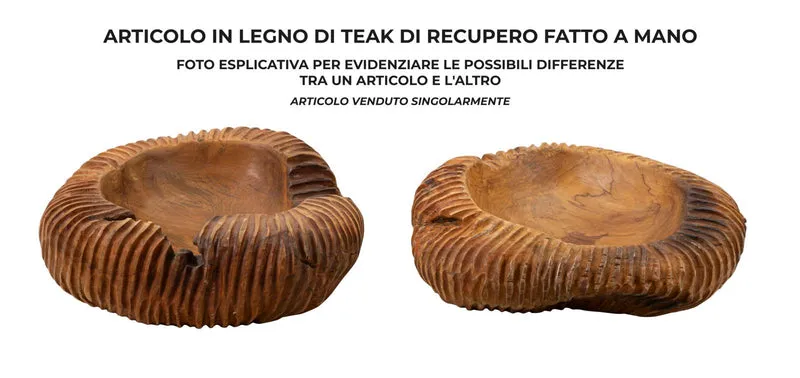 Svuotatasche Garit 37x40x16 cm in Teak Riciclato