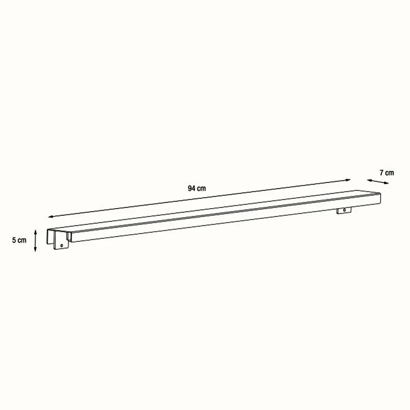 SUPPORTO MAGNETICO PER LUCI ANTRACITE PER FIORIERE DA 150CM