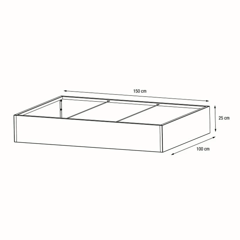 FIORIERA BASSA "PLANTER EDGE" IN METALLO 150X100X25CM ANTRACITE