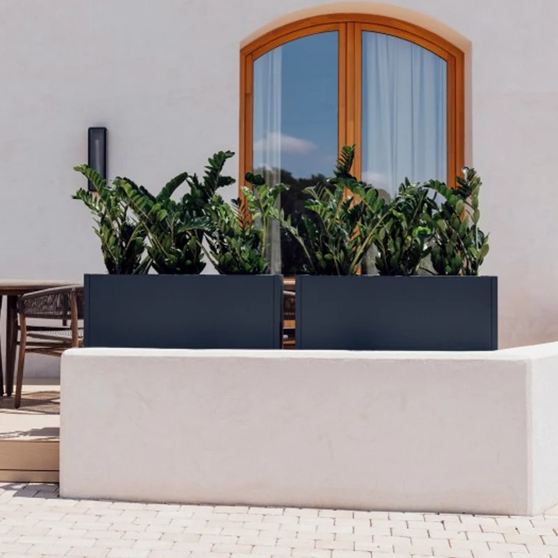 FIORIERA ALTA "PLANTER DIVIDER 25" IN METALLO 100X25X80CM ANTRACITE