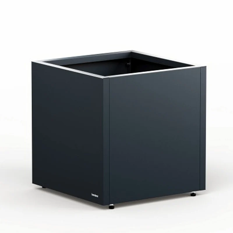 FIORIERA CUBO "PLANTER CUBE 70" IN METALLO 70X70X70CM ANTRACITE