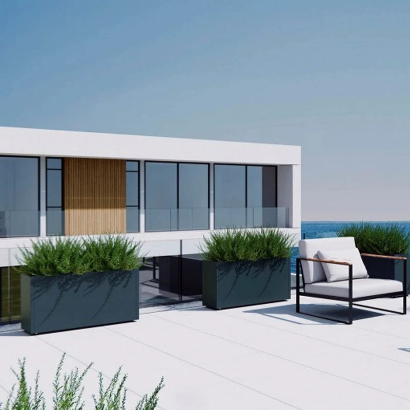 FIORIERA "PLANTER 30" IN METALLO 100X30X50CM ANTRACITE
