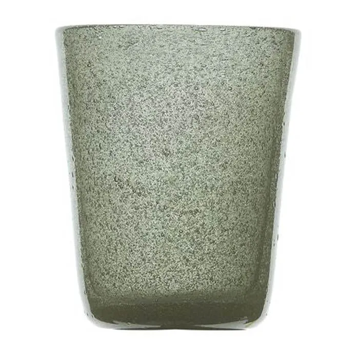 BICCHIERE IN VETRO SOFFIATO GRIGIO