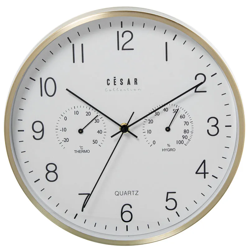 Orologio da Parete in Alluminio D 30cm Argento Peraga Home