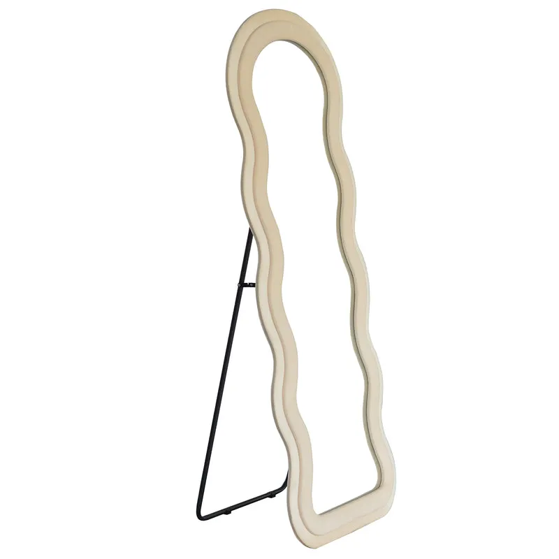 Specchio da Parete in Legno Rivestito Té 60x80 cm Naturale Peraga Home