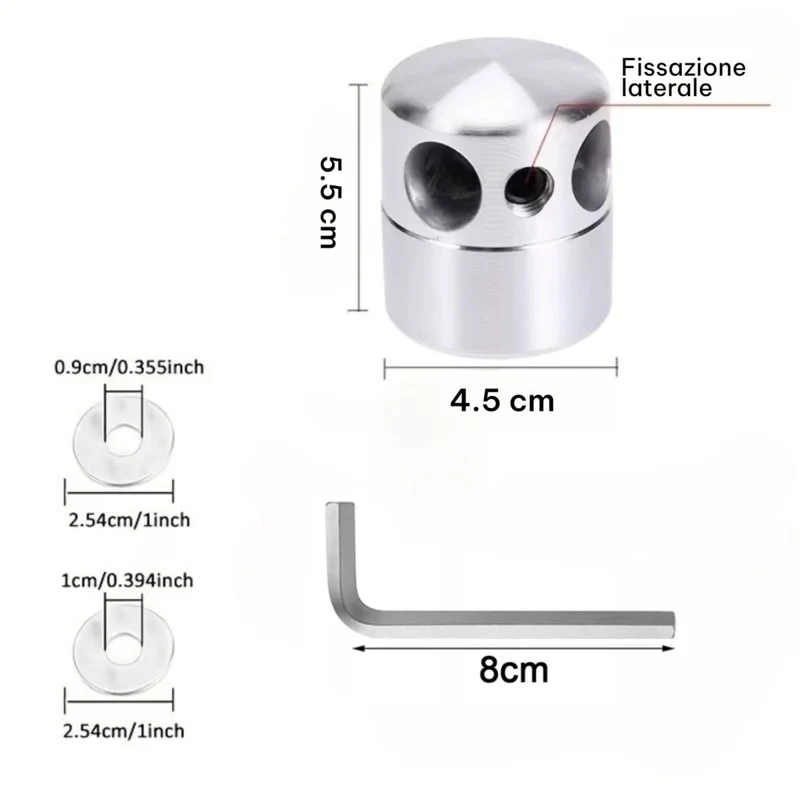 Testina Decespugliatore Alluminio 4 Fili Nylon 3mm M10x1.25 Con Accessori VG12227