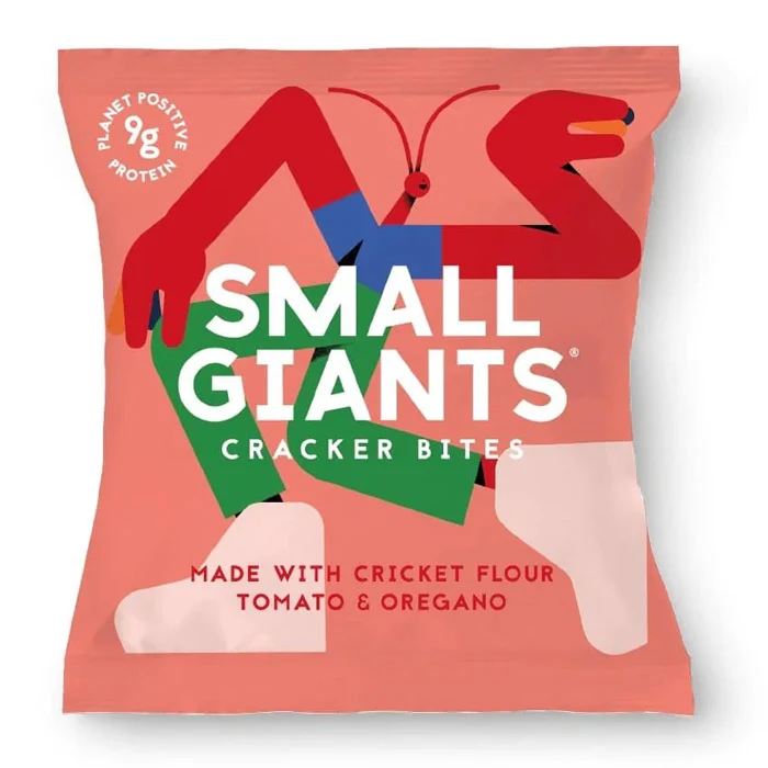 CRACKERS PROTEICI CON FARINA DI GRILLO, 80G , POMODORO E ORIGANO