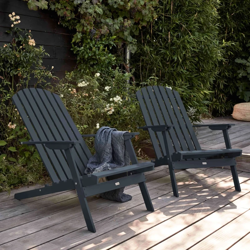 Oviala - Set di 2 sedie pieghevoli in legno di eucalipto grigio