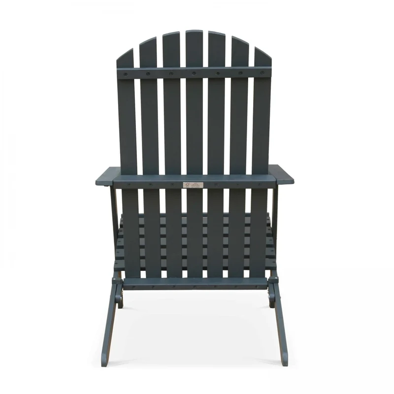 Oviala - Set di 2 sedie pieghevoli in legno di eucalipto grigio