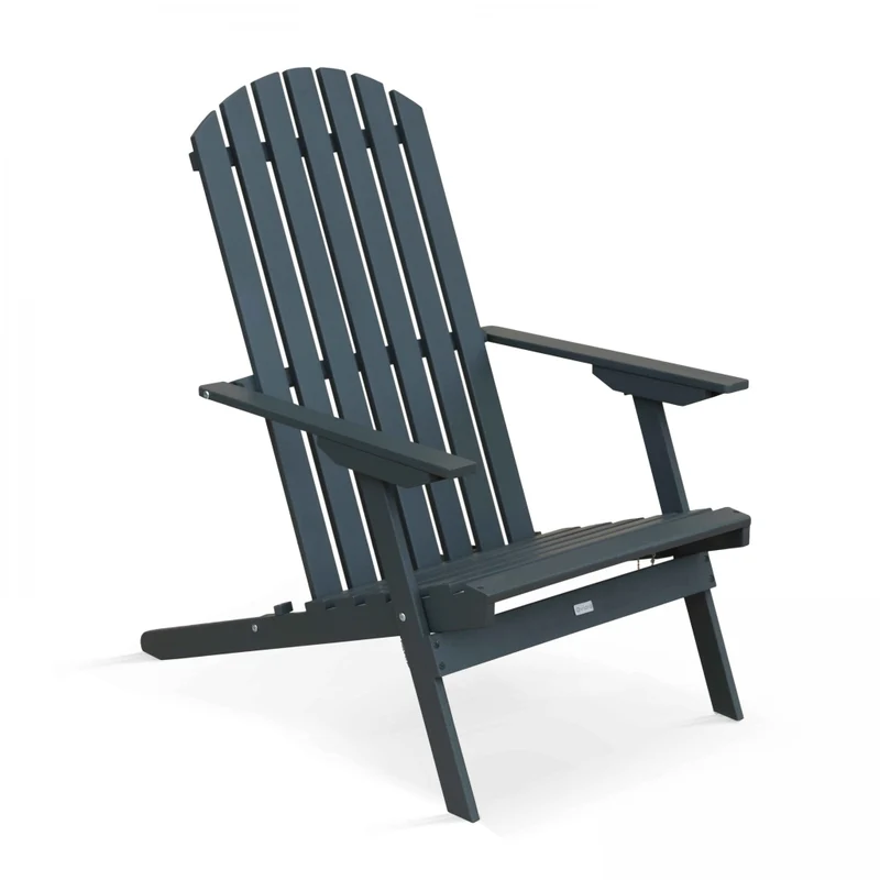 Oviala - Set di 2 sedie pieghevoli in legno di eucalipto grigio