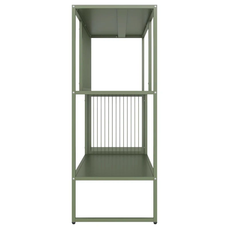 Scaffale in metallo verde kaki EMILIA