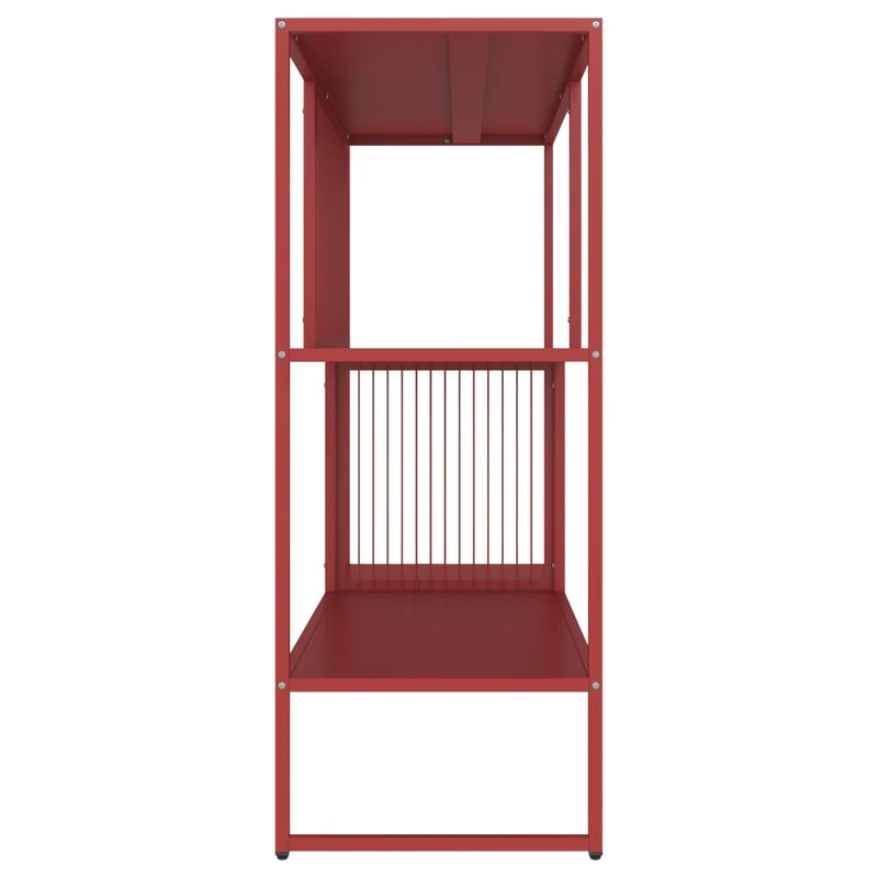Scaffale in metallo rosso carminio EMILIA