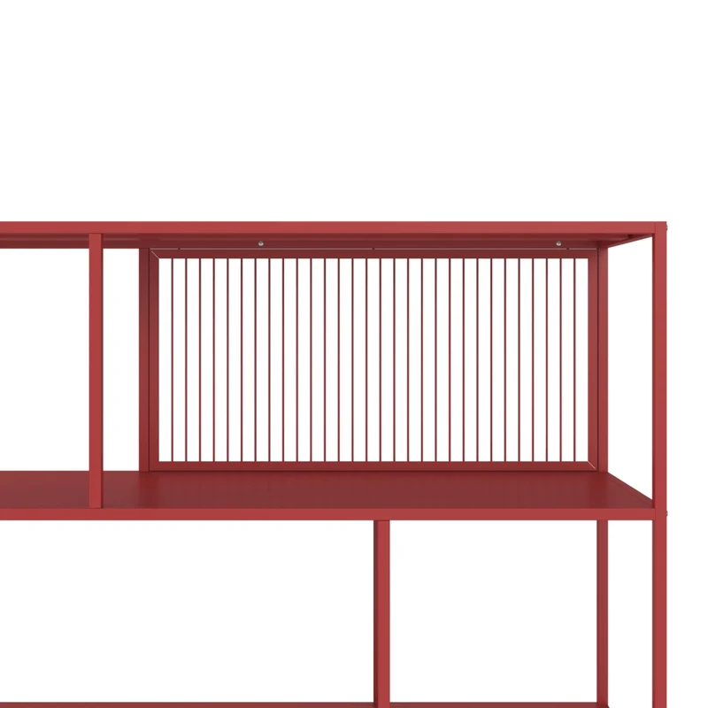 Scaffale in metallo rosso carminio EMILIA