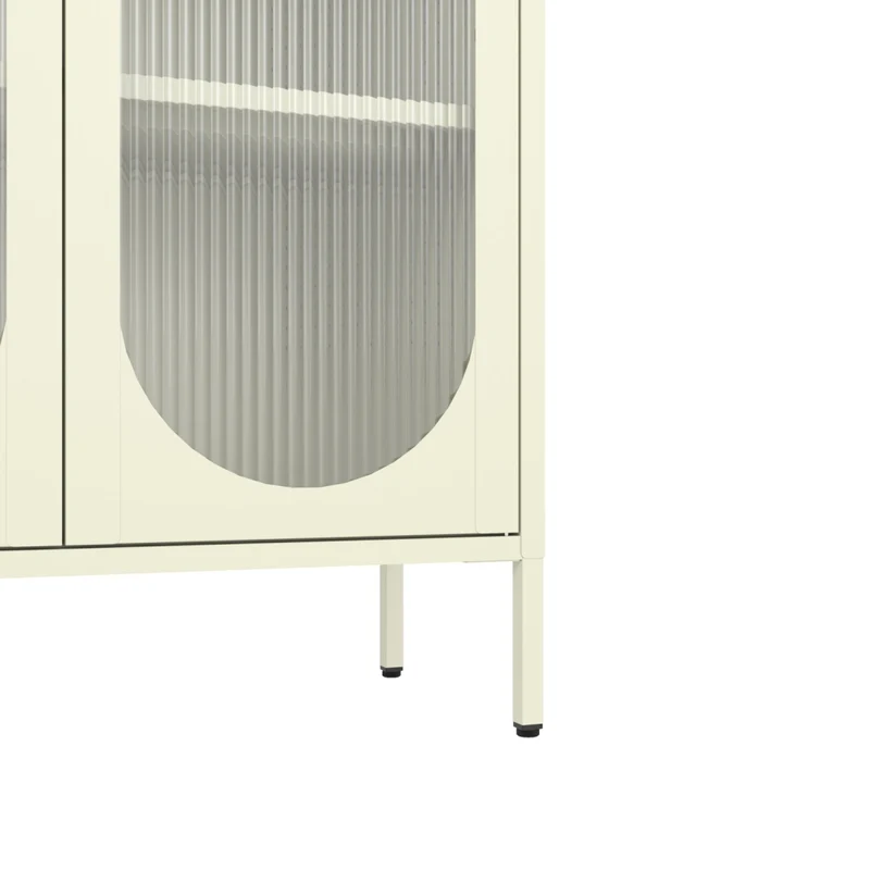 Armadio in metallo e vetro verde lime 180cm YASMINE