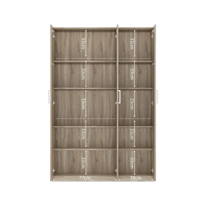 Armadio 3 porte TOM – Rovere Sonoma – Ampio spazio di stoccaggio