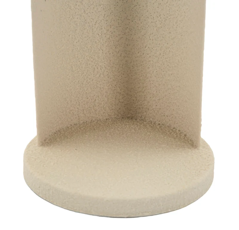 Porta Candele Dune Angel 12,5x10x30 cm in Ferro Crema
