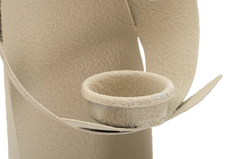 Porta Candele Dune Angel 13x11,5x37,5 cm in Ferro Crema