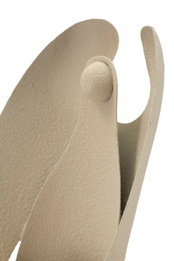 Porta Candele Dune Angel 13x11,5x37,5 cm in Ferro Crema