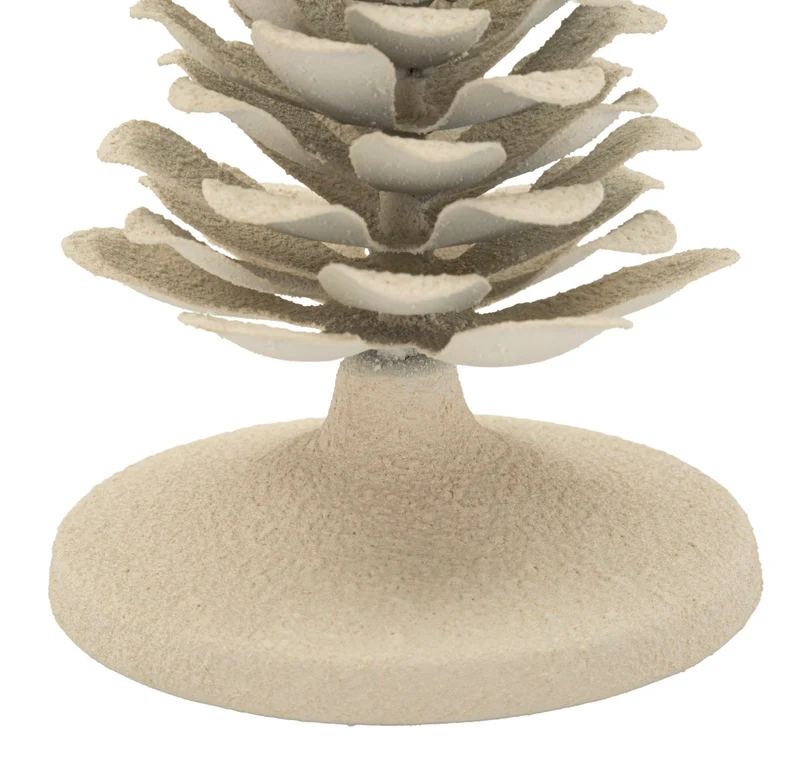 Porta Candele Dune Pigna Ø9,5x11,5 cm in Ferro Crema