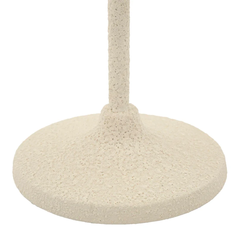 Porta Candele Dune Pigna Ø9,5x22,5 cm in Ferro Crema