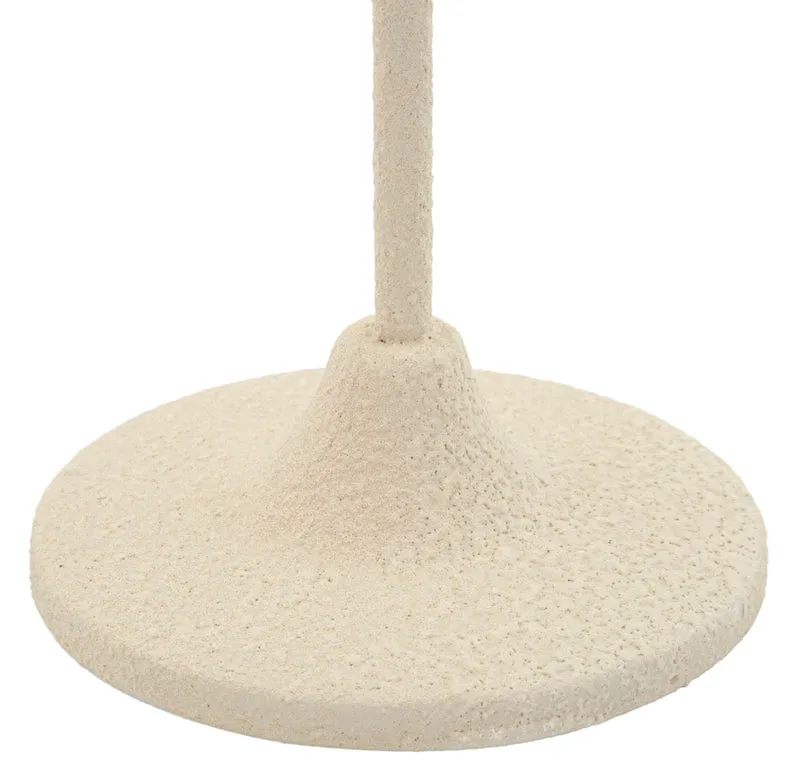 Porta Candele Dune Pigna Ø11,5x33,5 cm in Ferro Crema