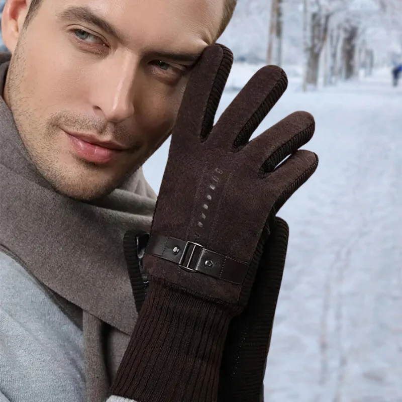 Herenhandschoenen Leer Winddicht | Warm & Touchscreen Geschikt