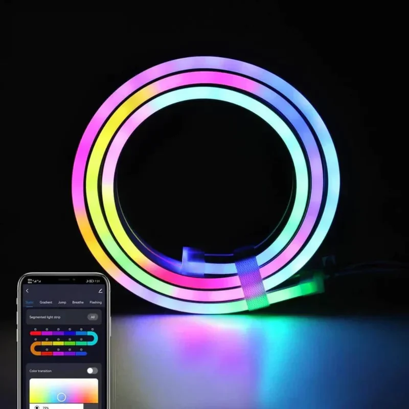 App-Controlled Neon LED Strip for Creative Lighting