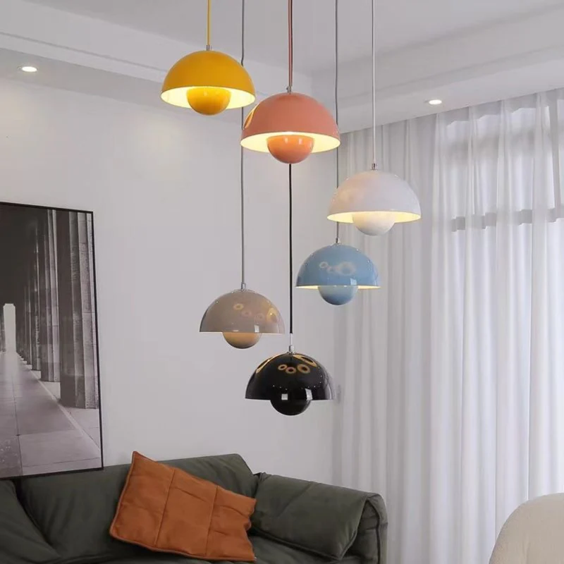 Vibrant Scandinavian Semi-Circular Ceiling Lamp
