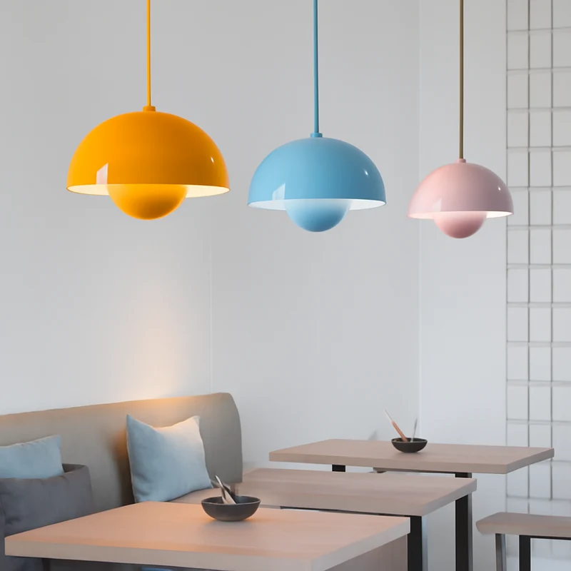 Vibrant Scandinavian Semi-Circular Ceiling Lamp
