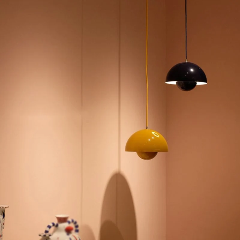 Vibrant Scandinavian Semi-Circular Ceiling Lamp