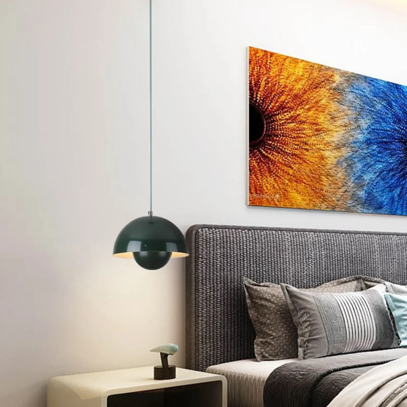 Vibrant Scandinavian Semi-Circular Ceiling Lamp