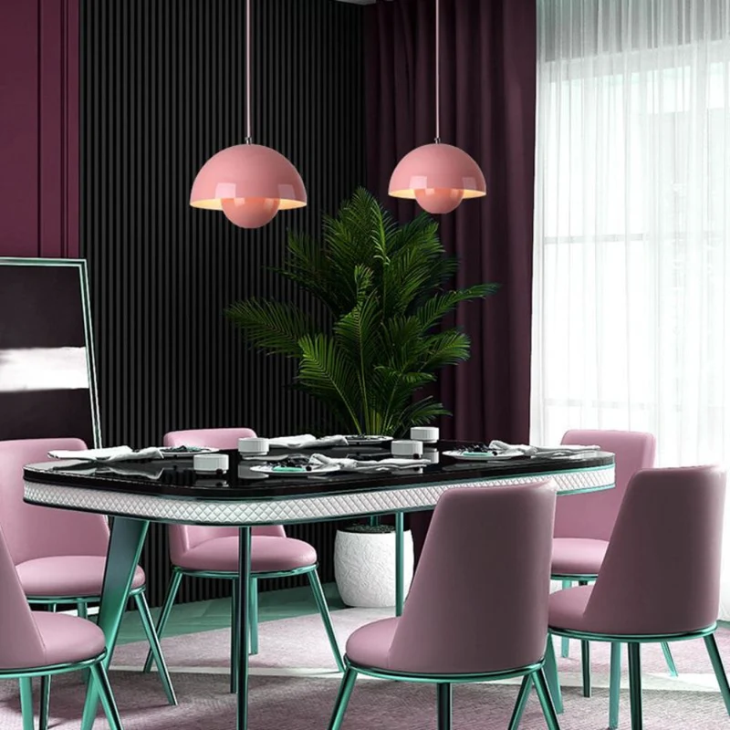 Vibrant Scandinavian Semi-Circular Ceiling Lamp