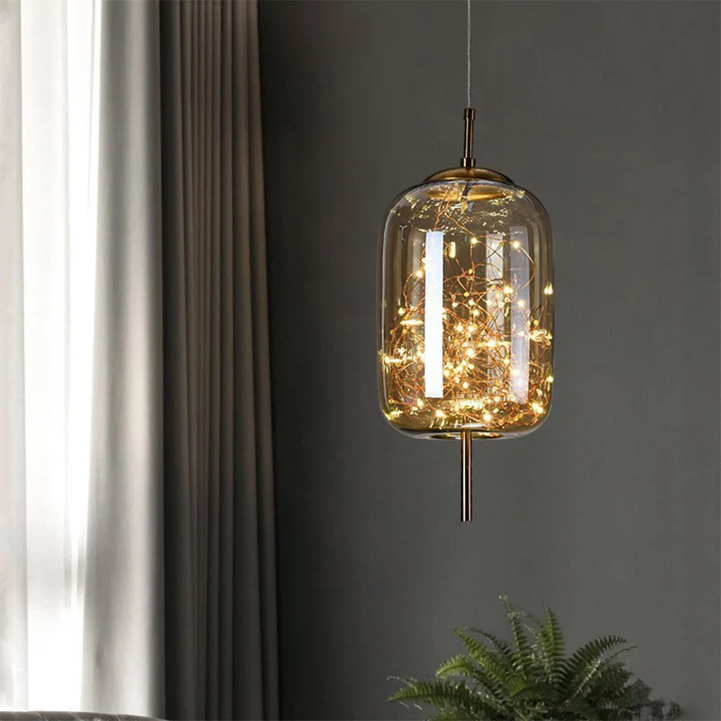 Modern Glass LED Ceiling Lamp – Perfect for Home Spaces
