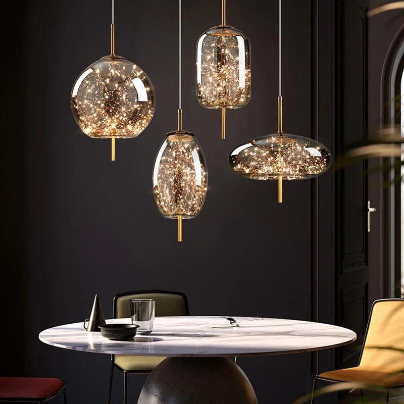 Modern Glass LED Ceiling Lamp – Perfect for Home Spaces