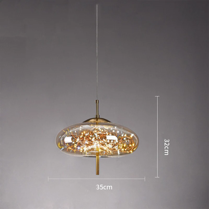Modern Glass LED Ceiling Lamp – Perfect for Home Spaces