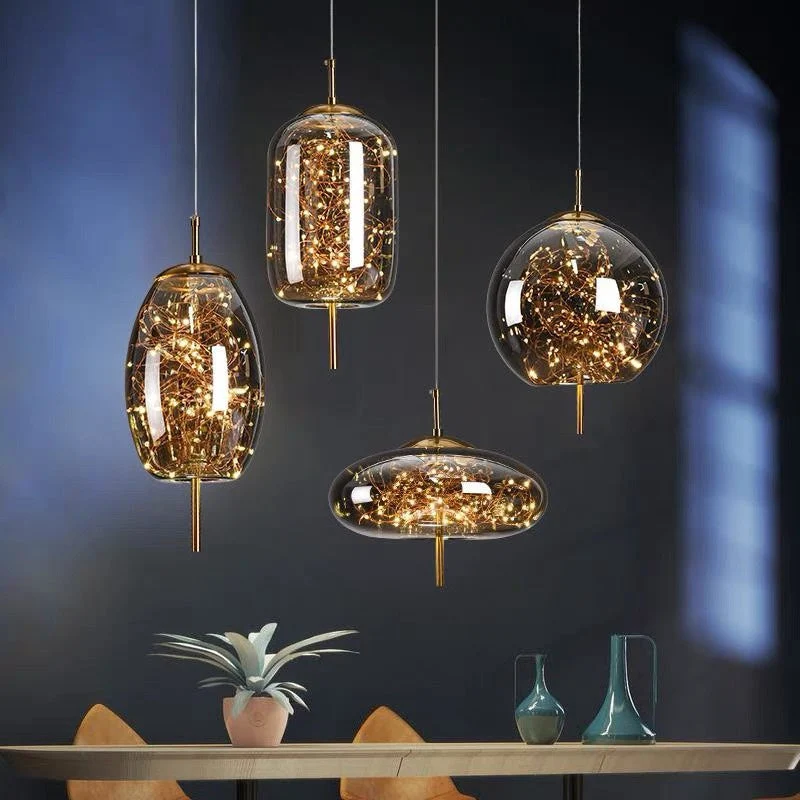 Modern Glass LED Ceiling Lamp – Perfect for Home Spaces