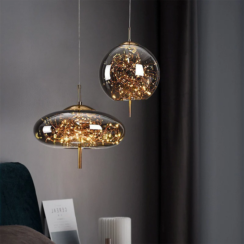 Modern Glass LED Ceiling Lamp – Perfect for Home Spaces