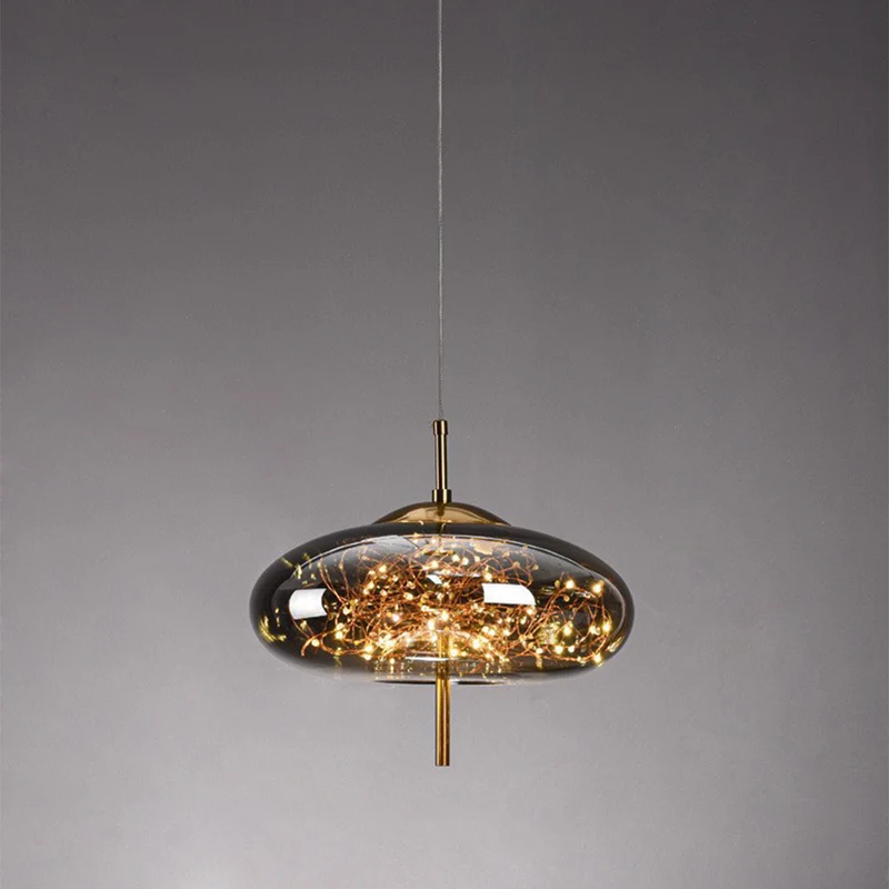 Modern Glass LED Ceiling Lamp – Perfect for Home Spaces